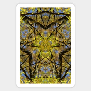 Pattern, yellow atumn leaves Sticker